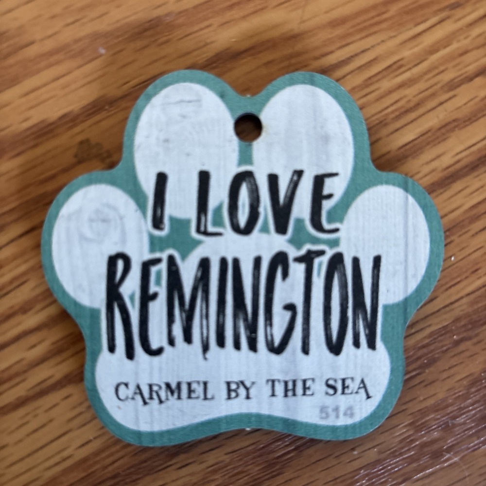 I Love Remington Carmel By The Sea Paw Magnet Ornament USA Pet